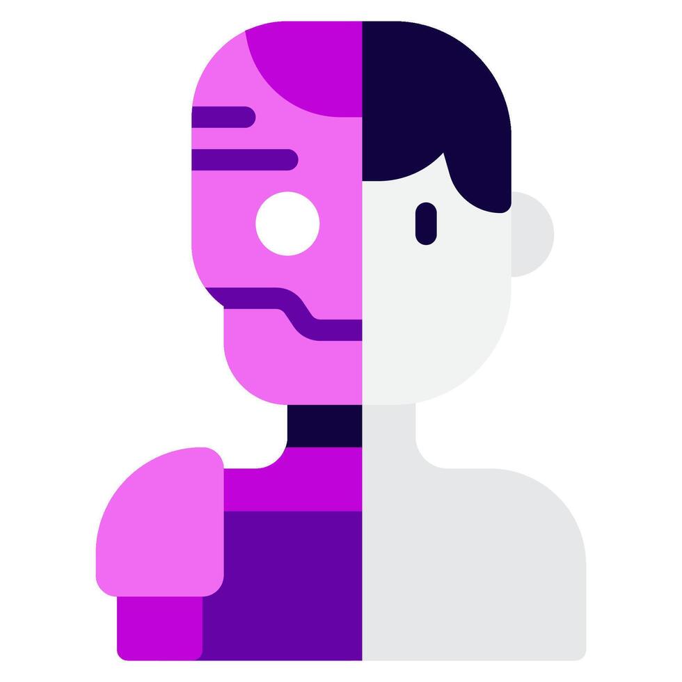 Cybernetics Cyber punk icon illustration vector