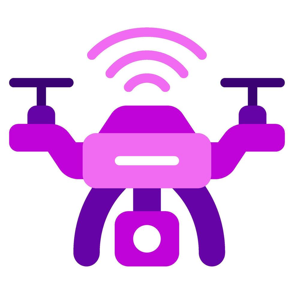 Drone Cyber punk icon illustration vector