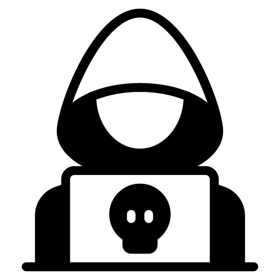 Hacker Cyber punk icon illustration vector
