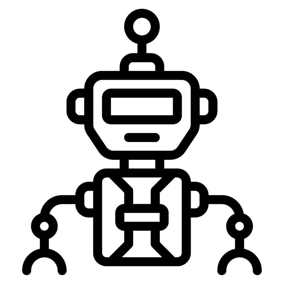 Robot Cyber punk icon illustration vector