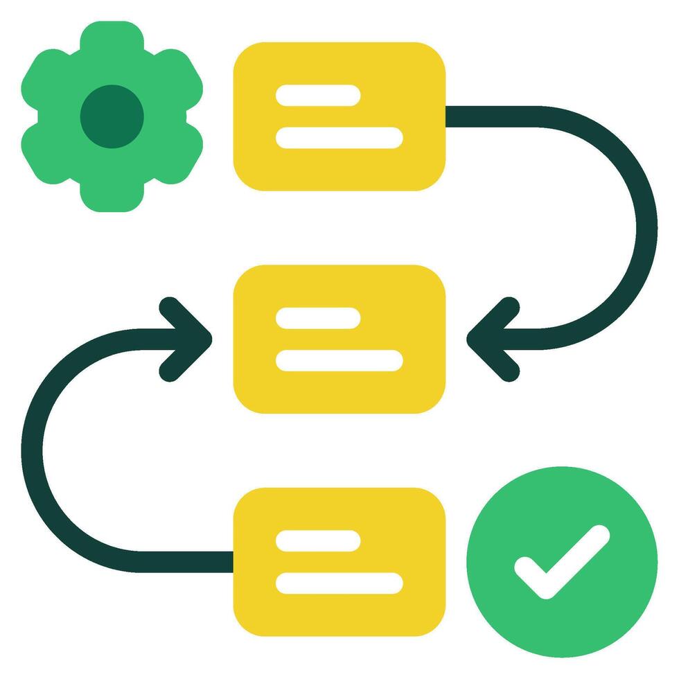 Workflow Business management icon illustration vector