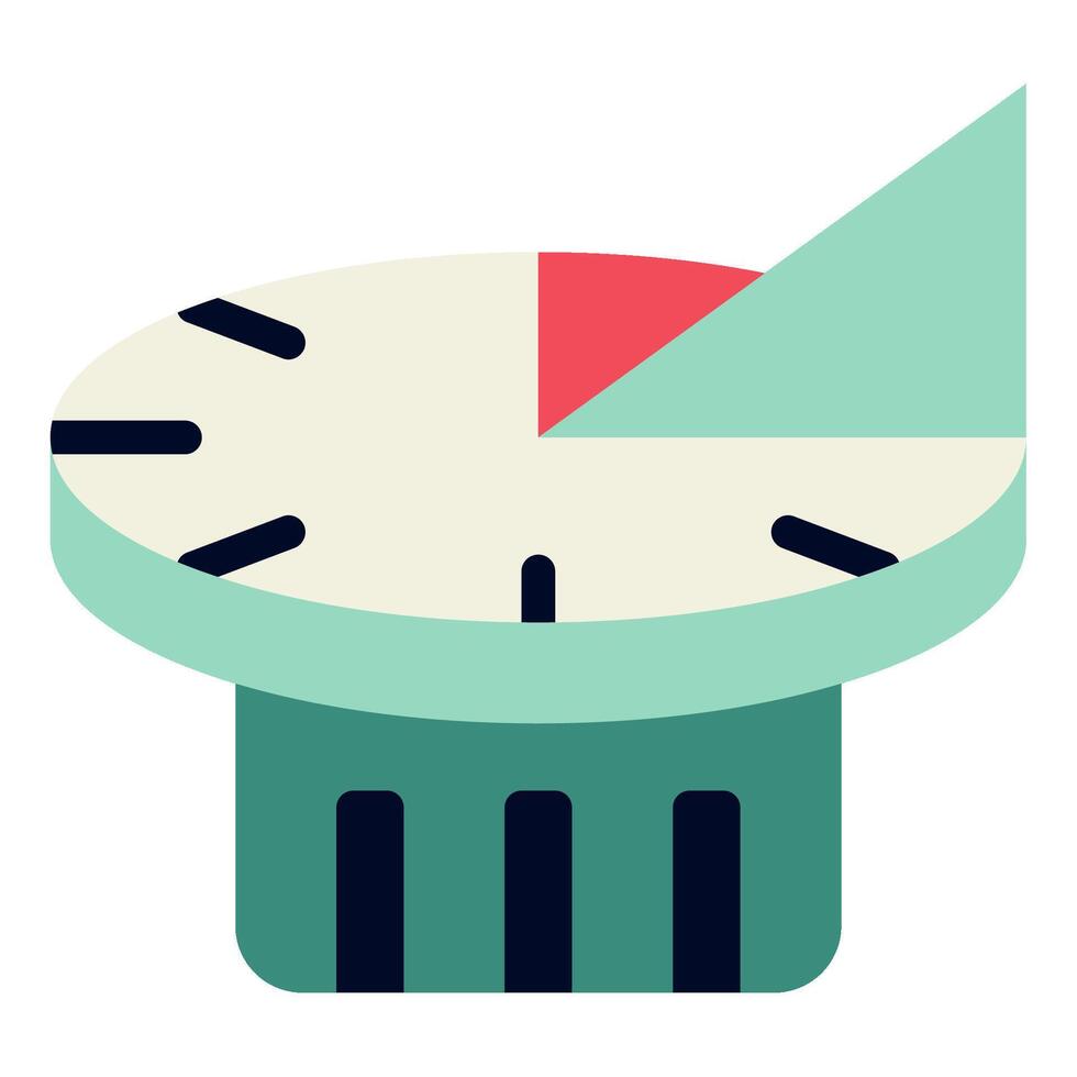 Sundial Time and Date icon illustration vector