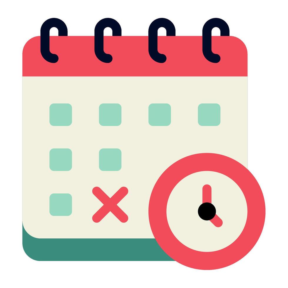 Schedule Time and Date icon illustration vector
