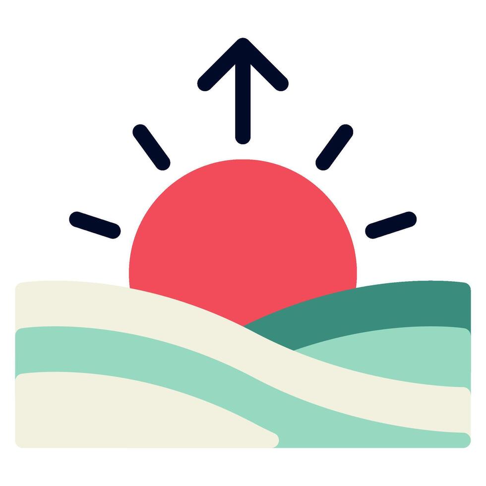Sunrise Time and Date icon illustration vector