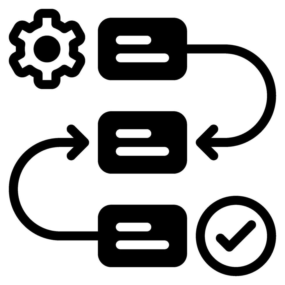 Workflow Business management icon illustration vector