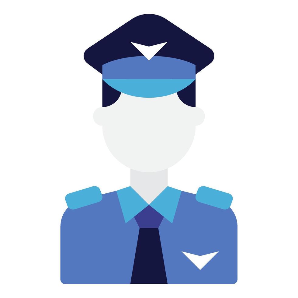 Pilot avatar job icon illustration vector
