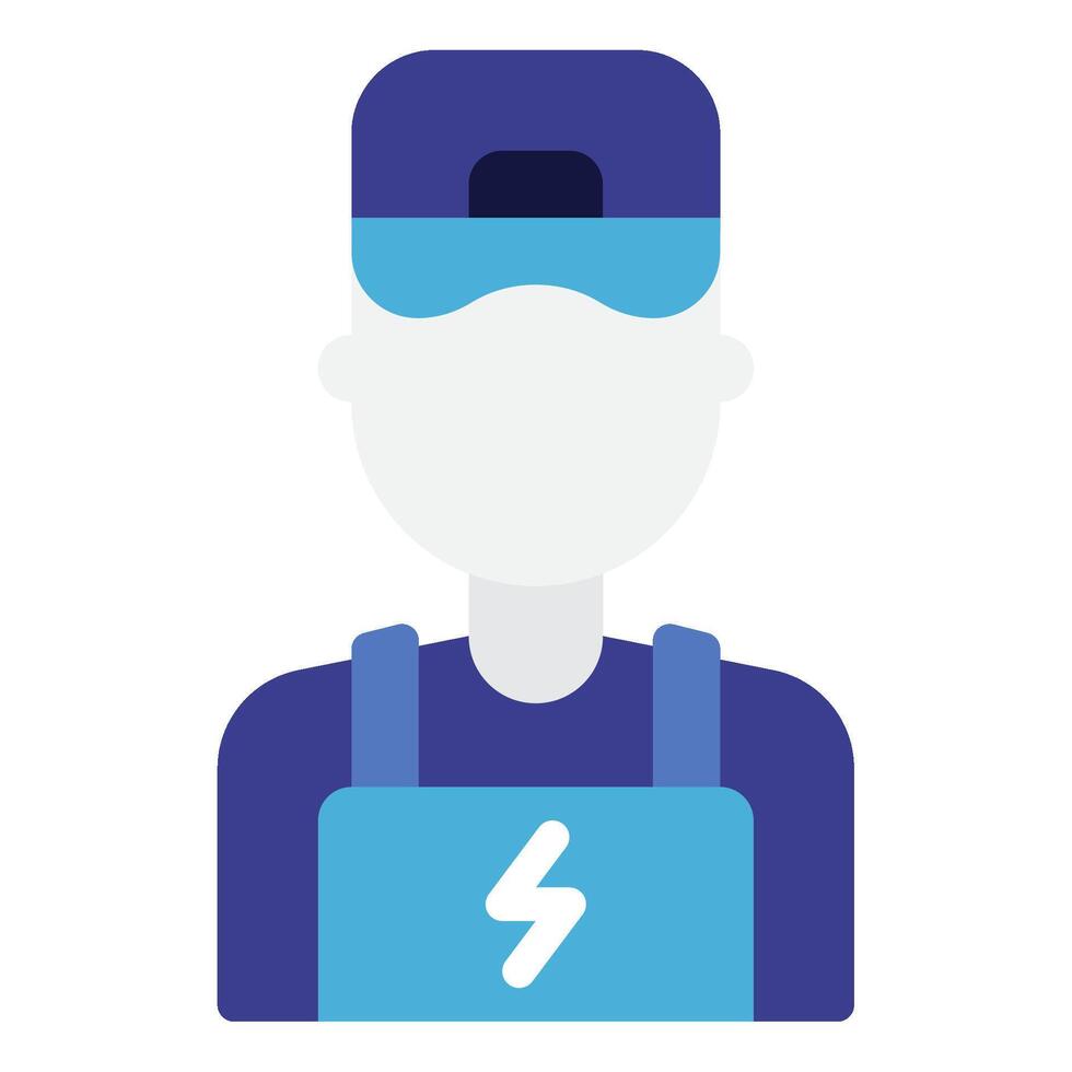 Electrician avatar job icon illustration vector