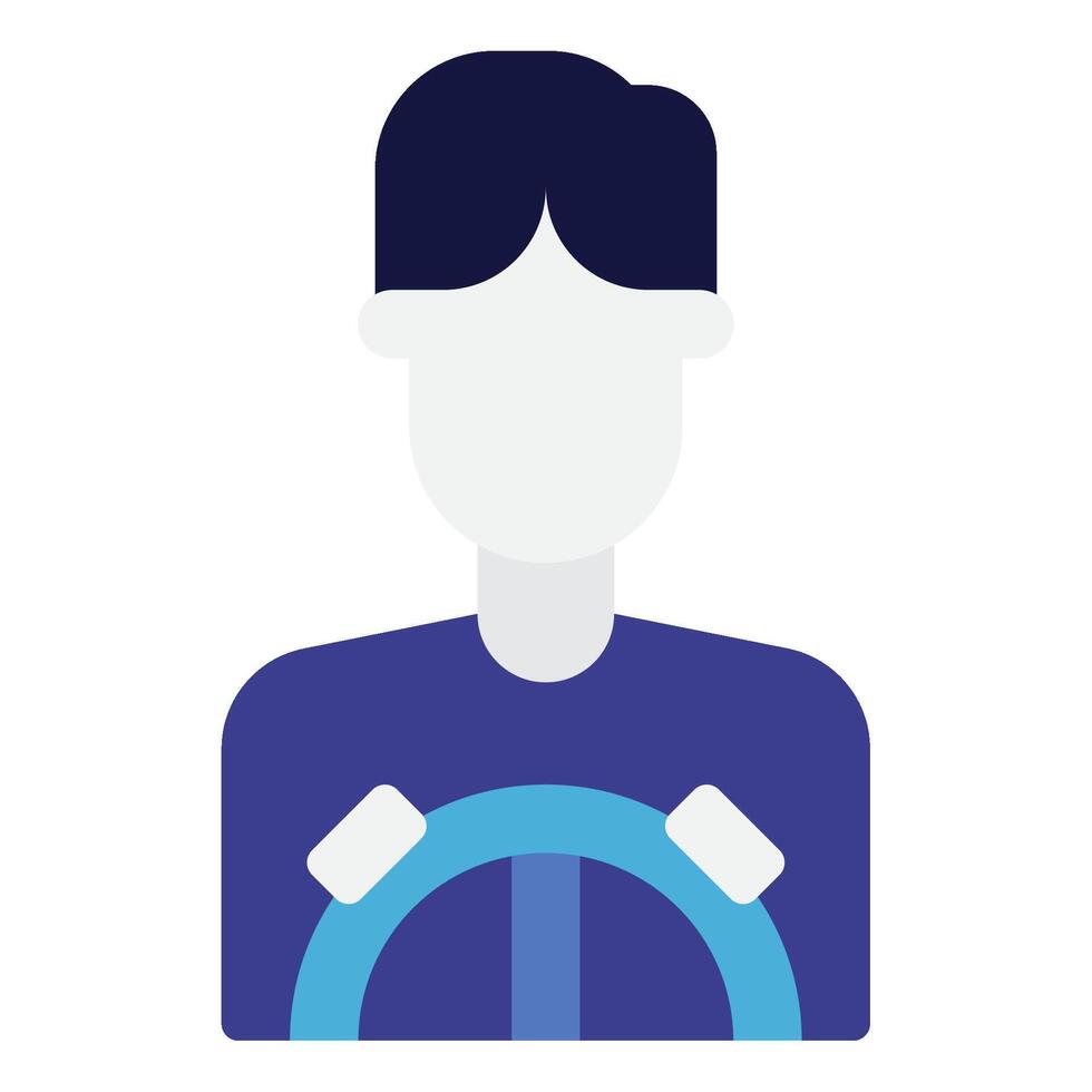 Driver avatar job icon illustration vector