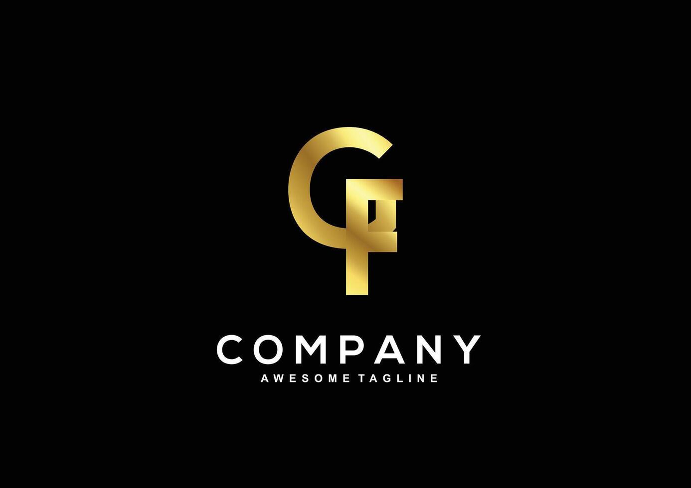 Luxury letter T and G with gold color logo template vector