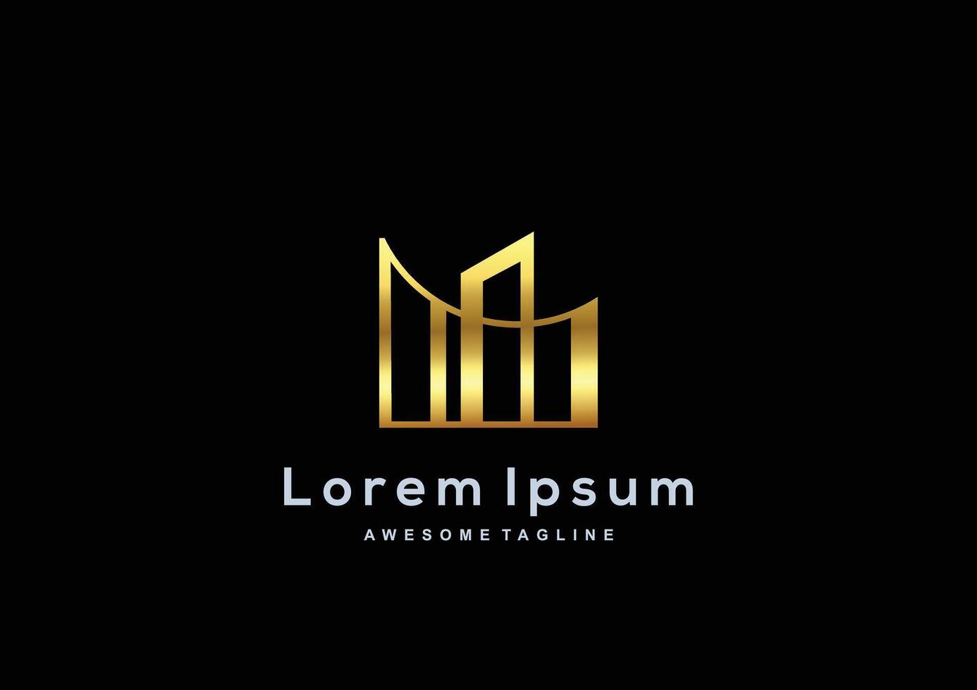 Luxury real estate logo vector