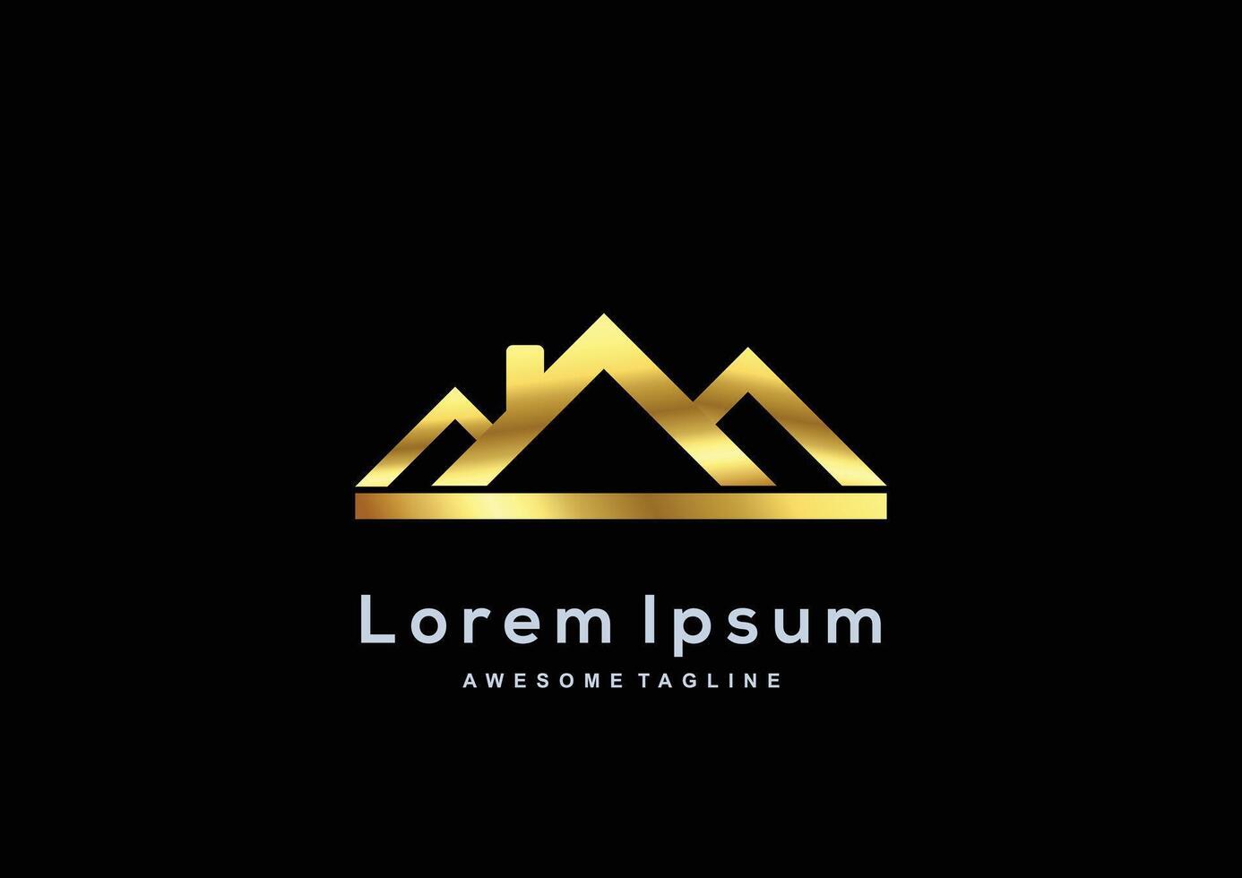 Luxury real estate logo vector