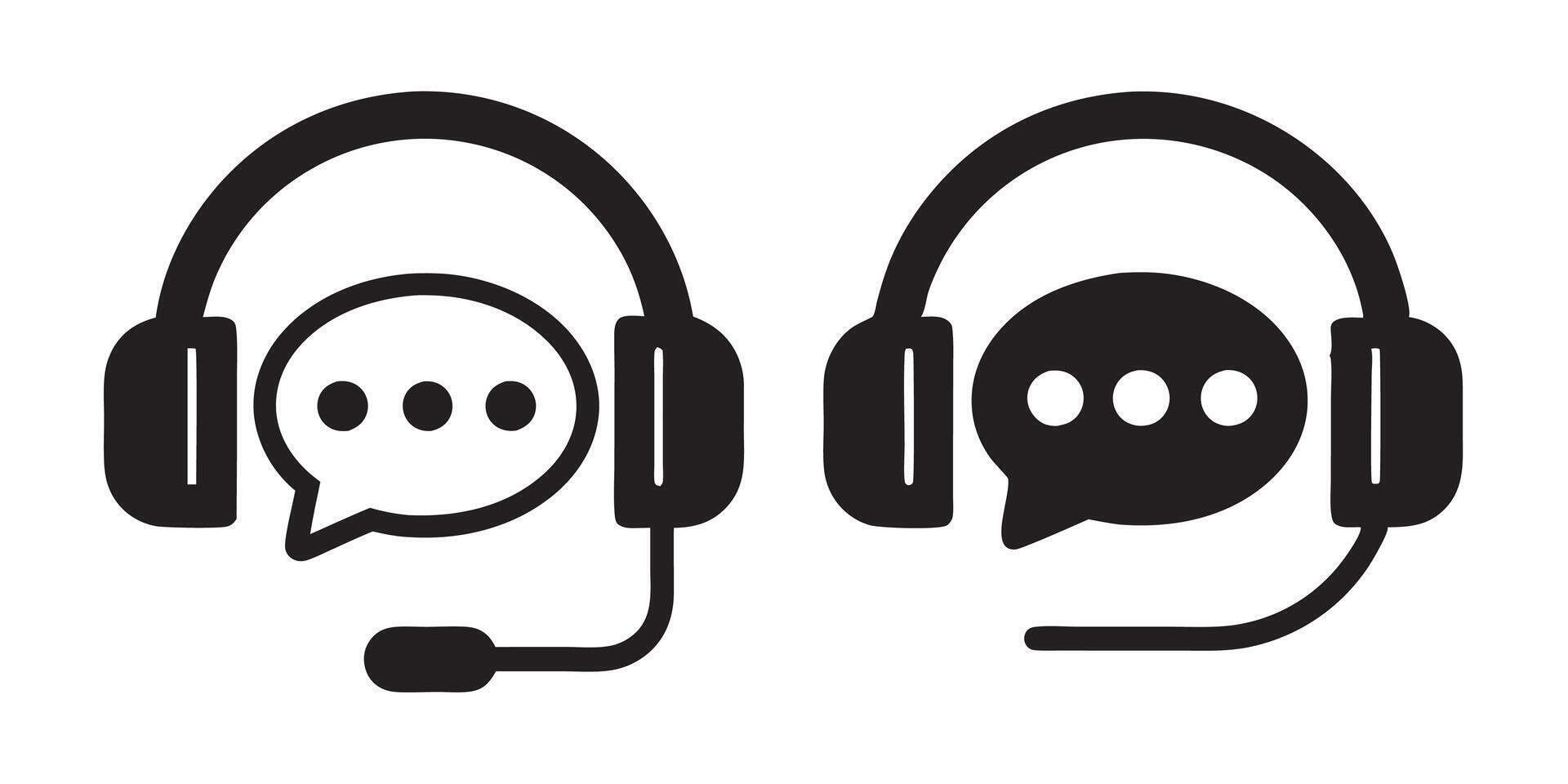 Customer Service and Support Icons Set vector