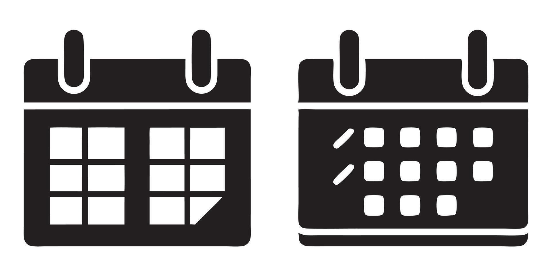 Calendar and Scheduling Icons Set vector