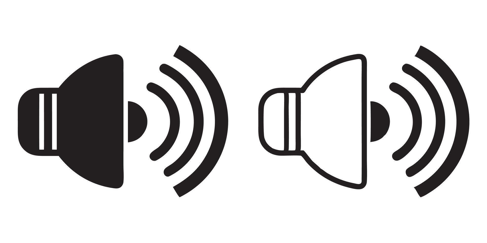 Audio Volume Control Icons Set vector