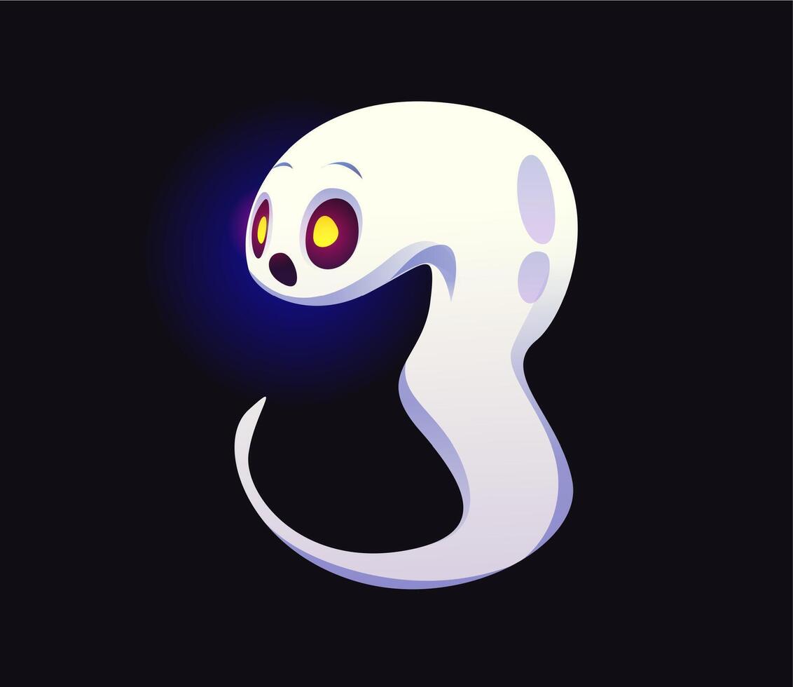 Number three halloween ghosts horror evil type vector