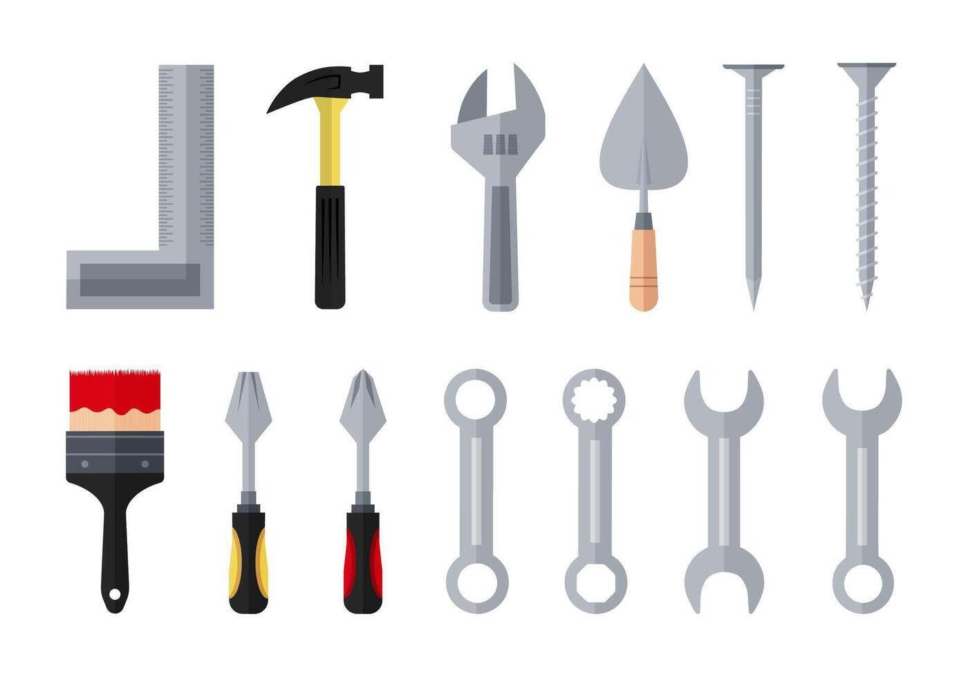 Collection of Tools cartoon, , Illustration. vector