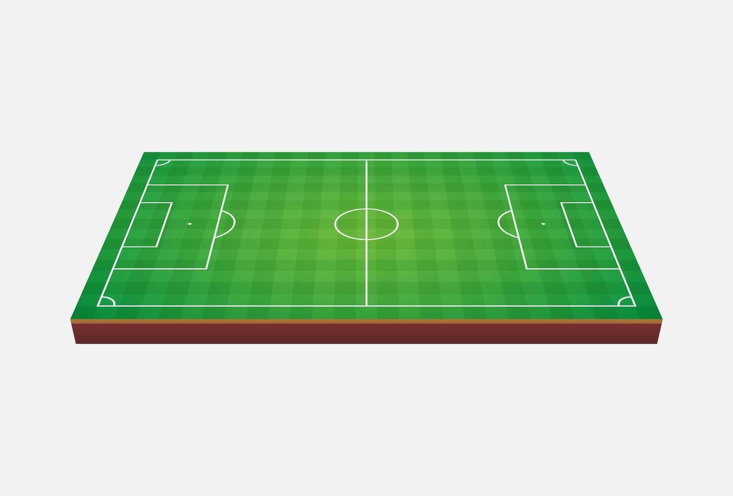 Isometric icon of a soccer field. vector