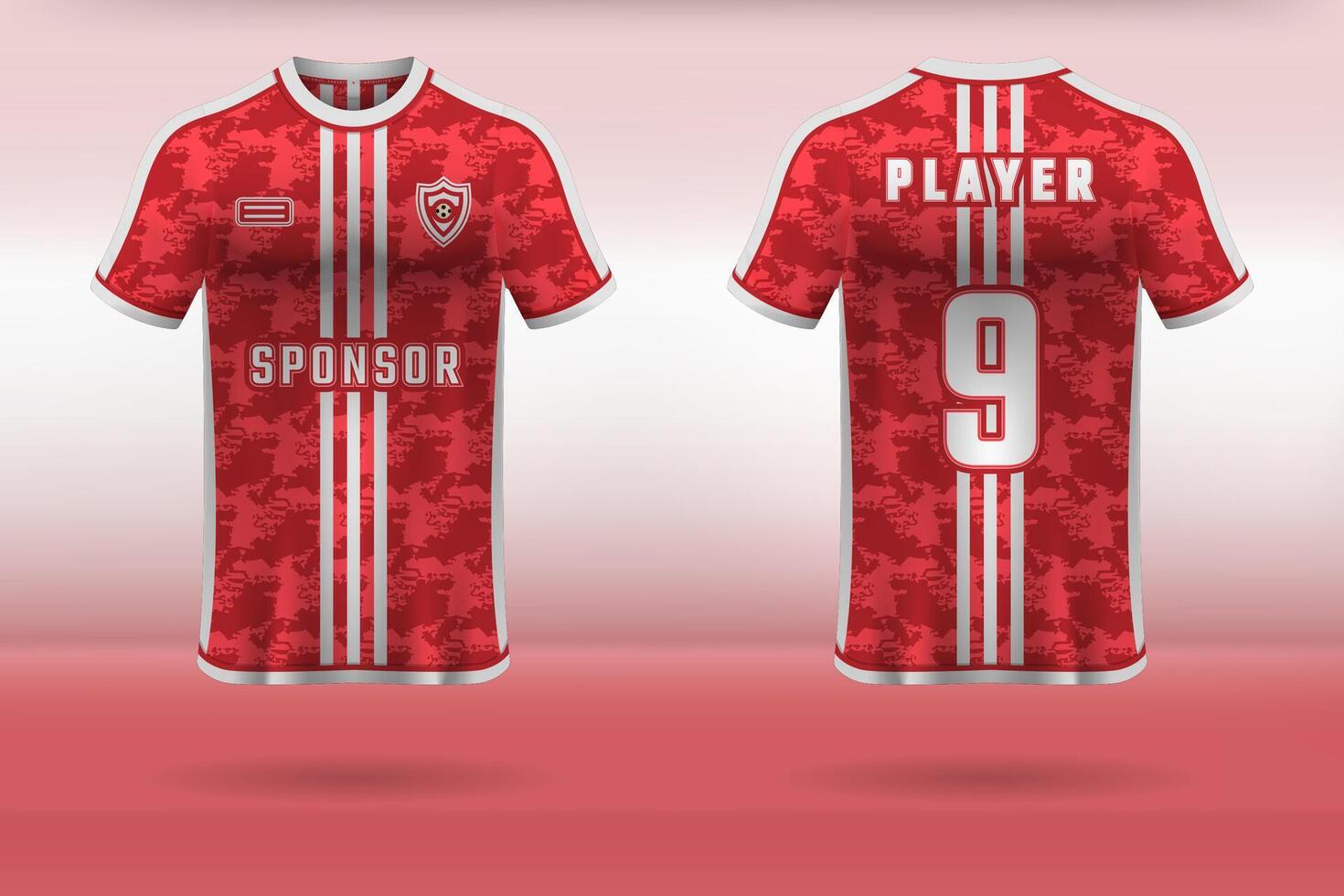 Red jersey design abstract pattern background vector