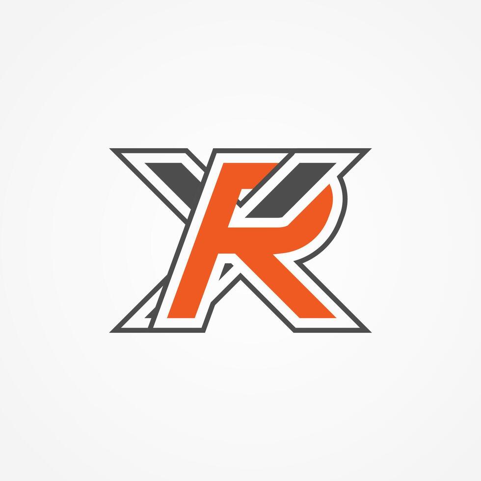 Initial Letter RX or XR Logo, Monogram Logo letter R with X combination, design logo template, illustration vector