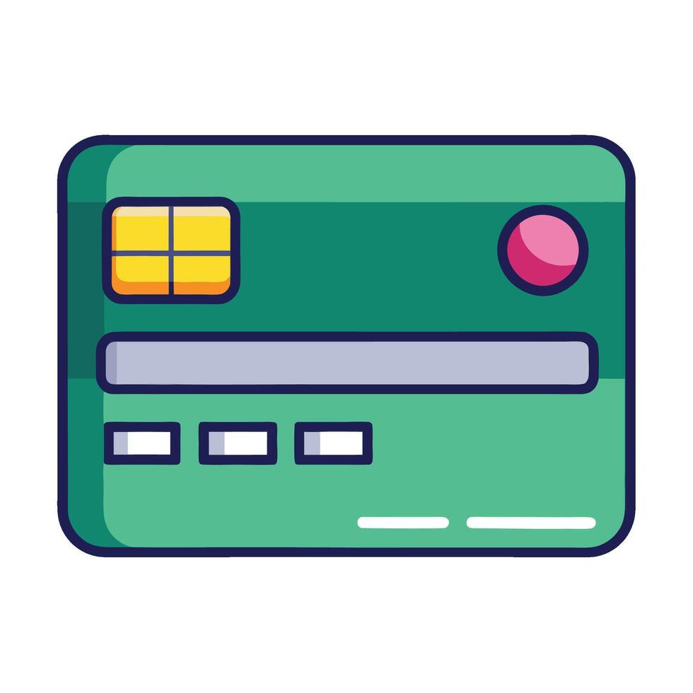 Credit and Debit Card Illustrations Against a White Background vector