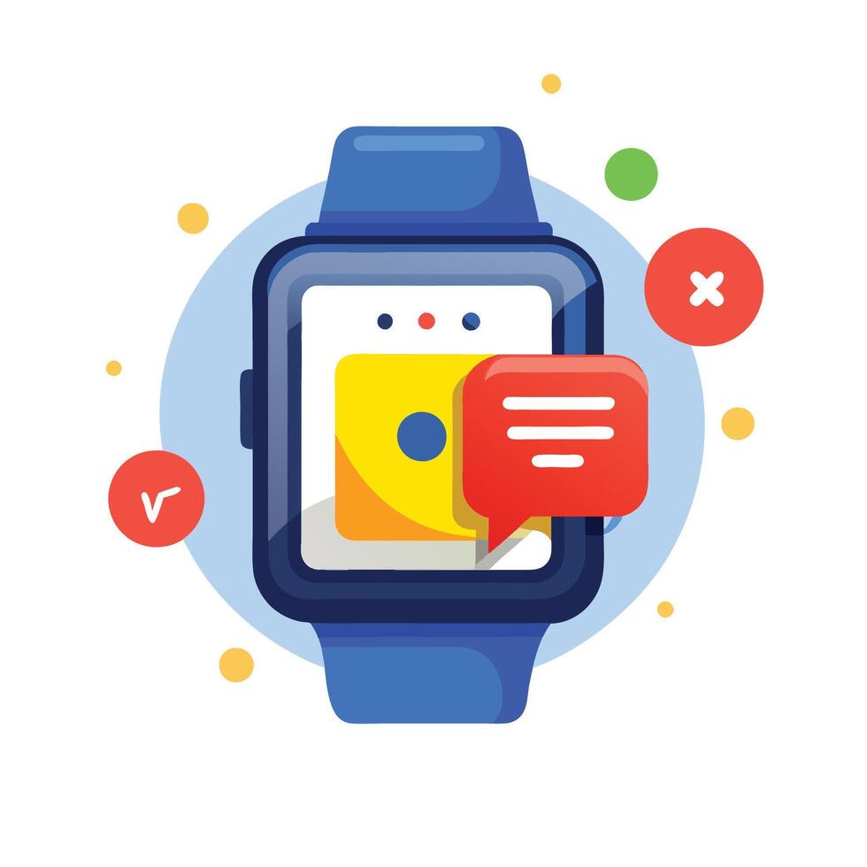 Smartwatch Notification Icon Illustration vector