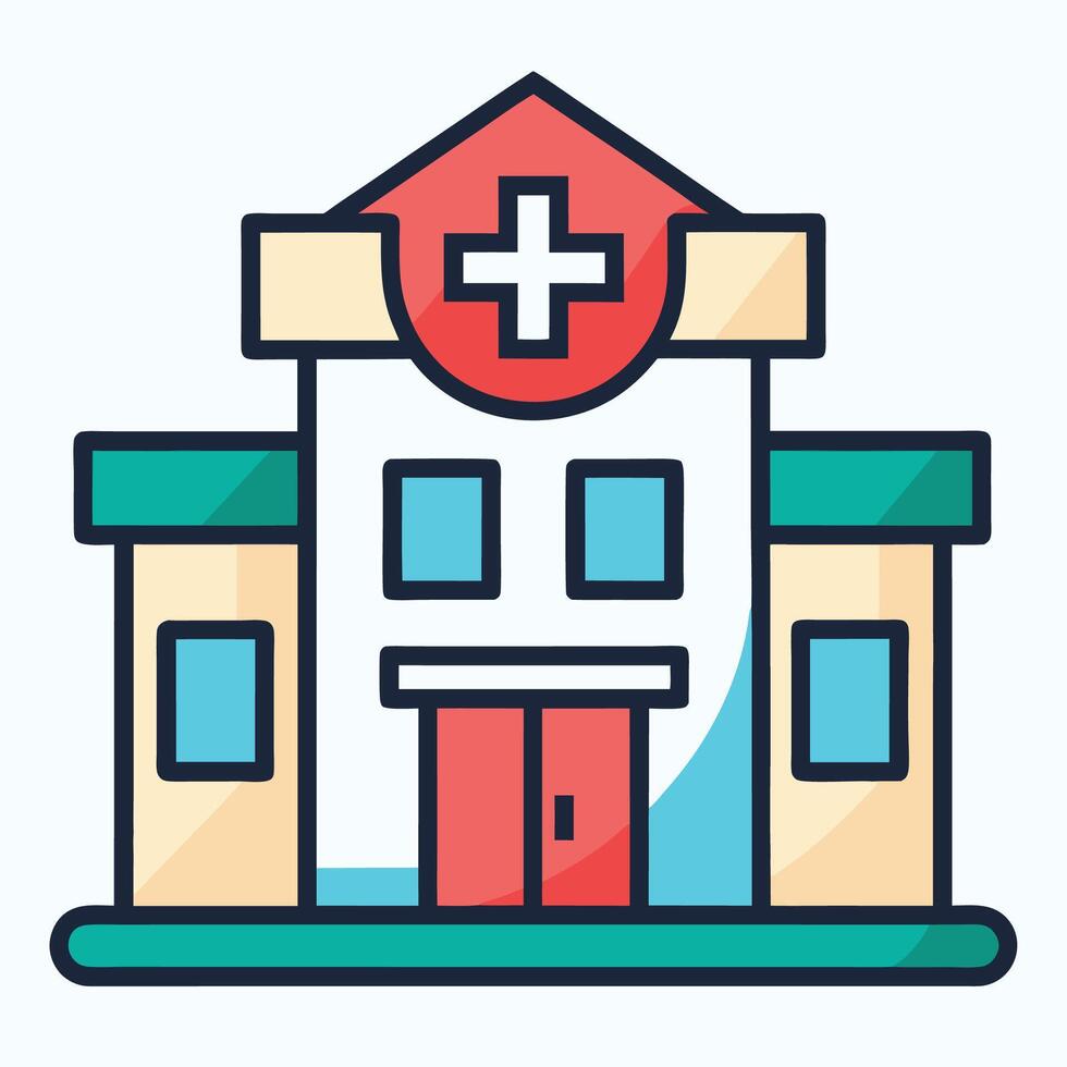 Hospital Icon Drawing vector