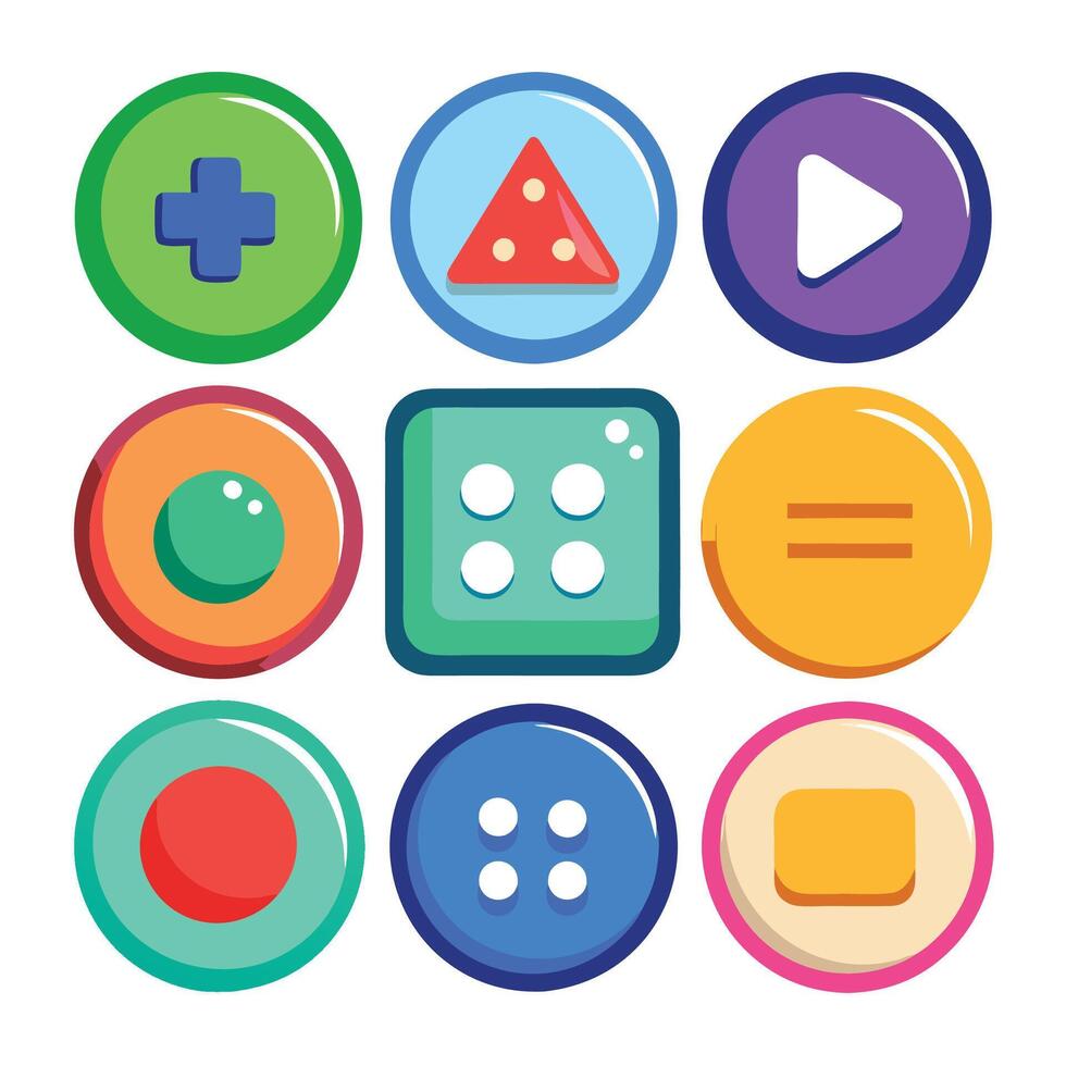 Essential Web Buttons for Your Site vector