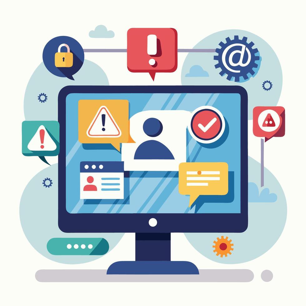 Web User Security Graphic Design vector