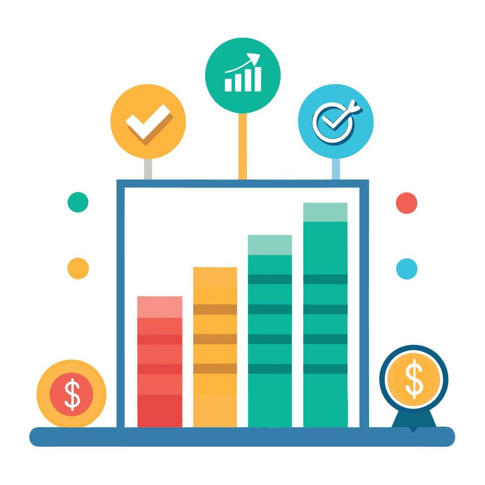 Savings Management in Personal Finance Graphic vector