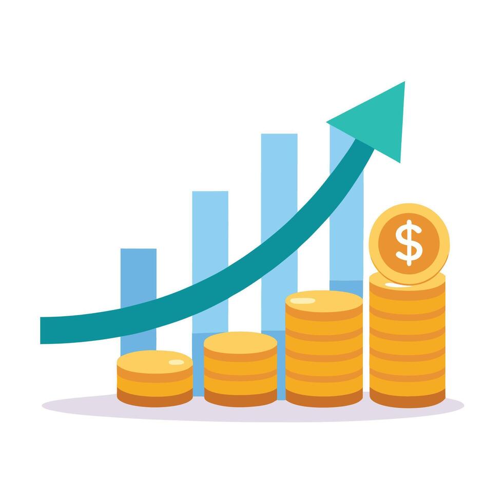Financial Growth Increase Chart vector
