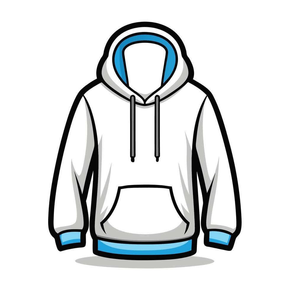 Hoodie Sketch on White Background vector