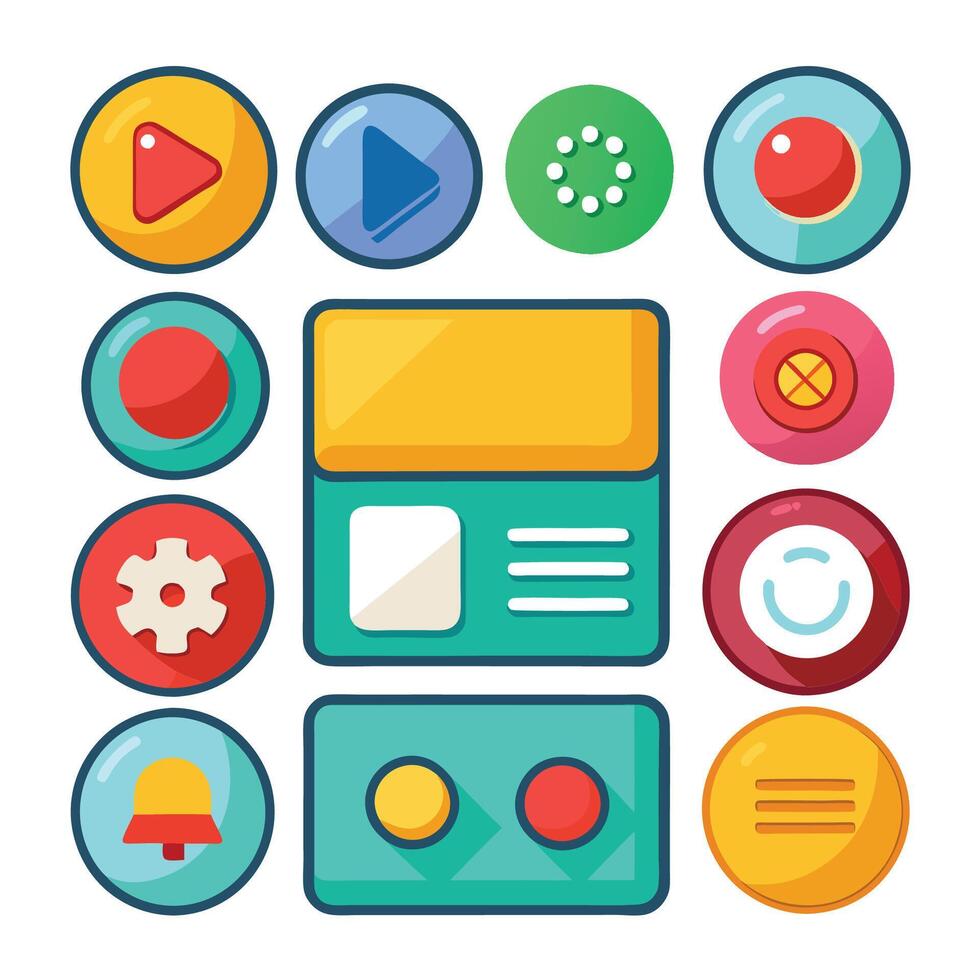 Web Button Assortment for Your Site vector