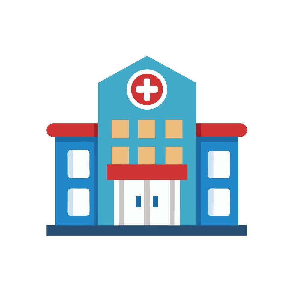 Illustrated Hospital Icon vector