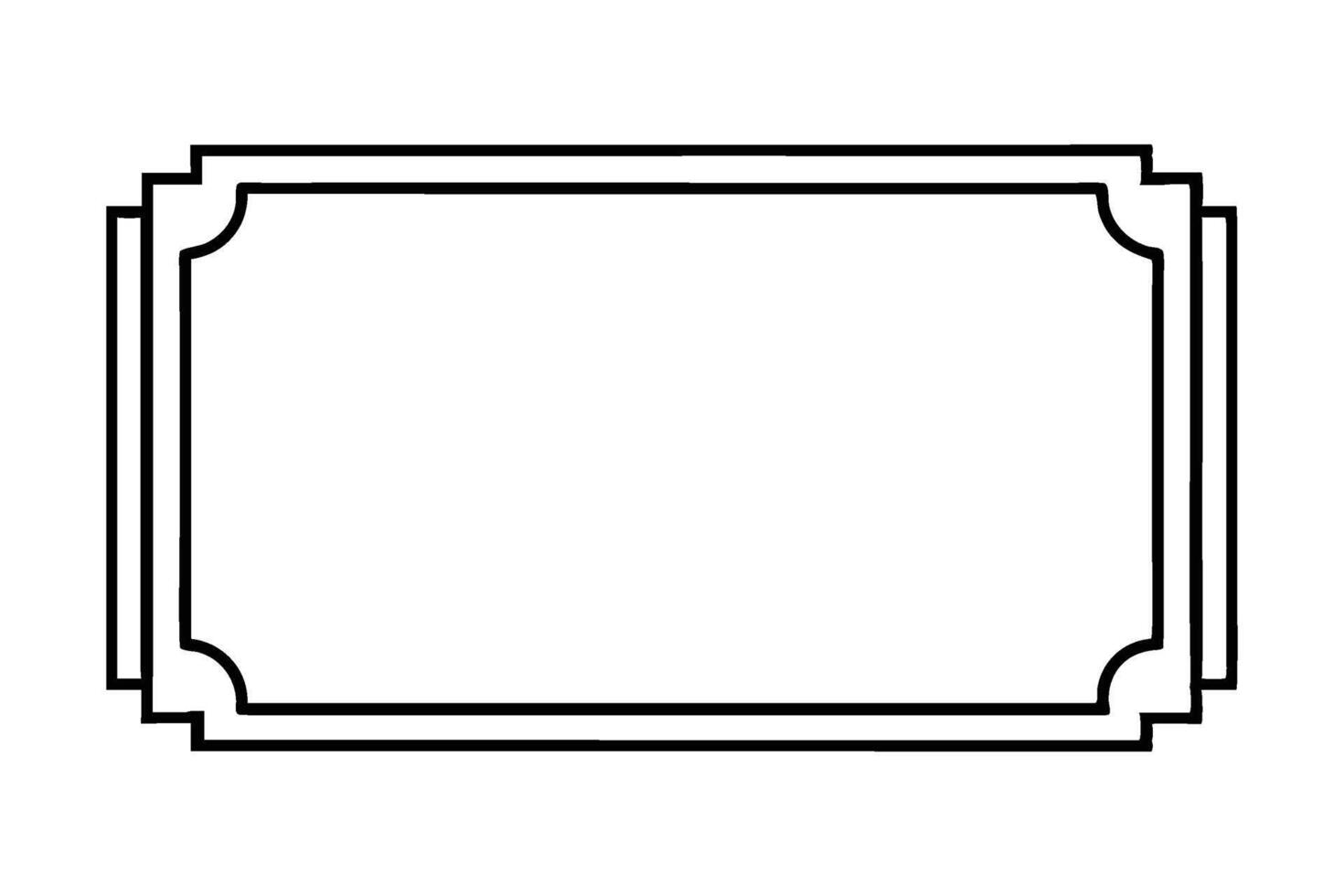 Modern Black and White Picture Frame for White Walls vector
