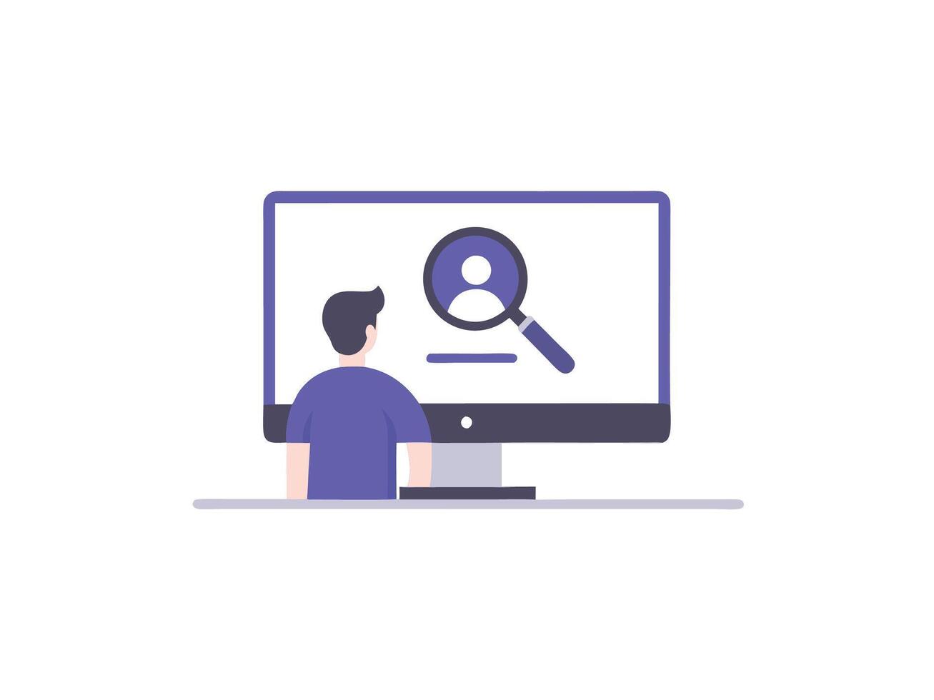 Online Browser Search Interface vector