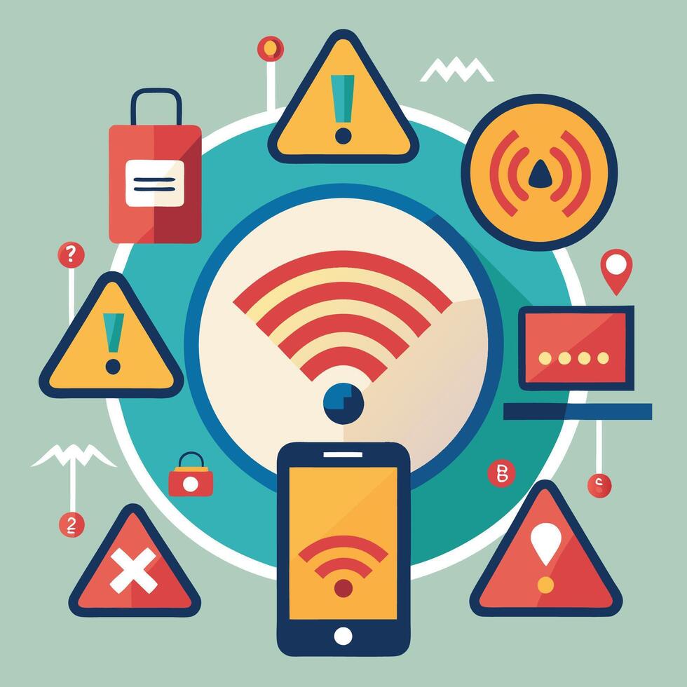 Cyber Safety Illustration for Users vector