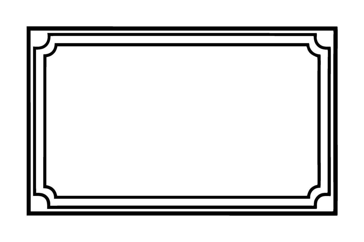 Modern Black and White Wall Frame Against White Backdrop vector