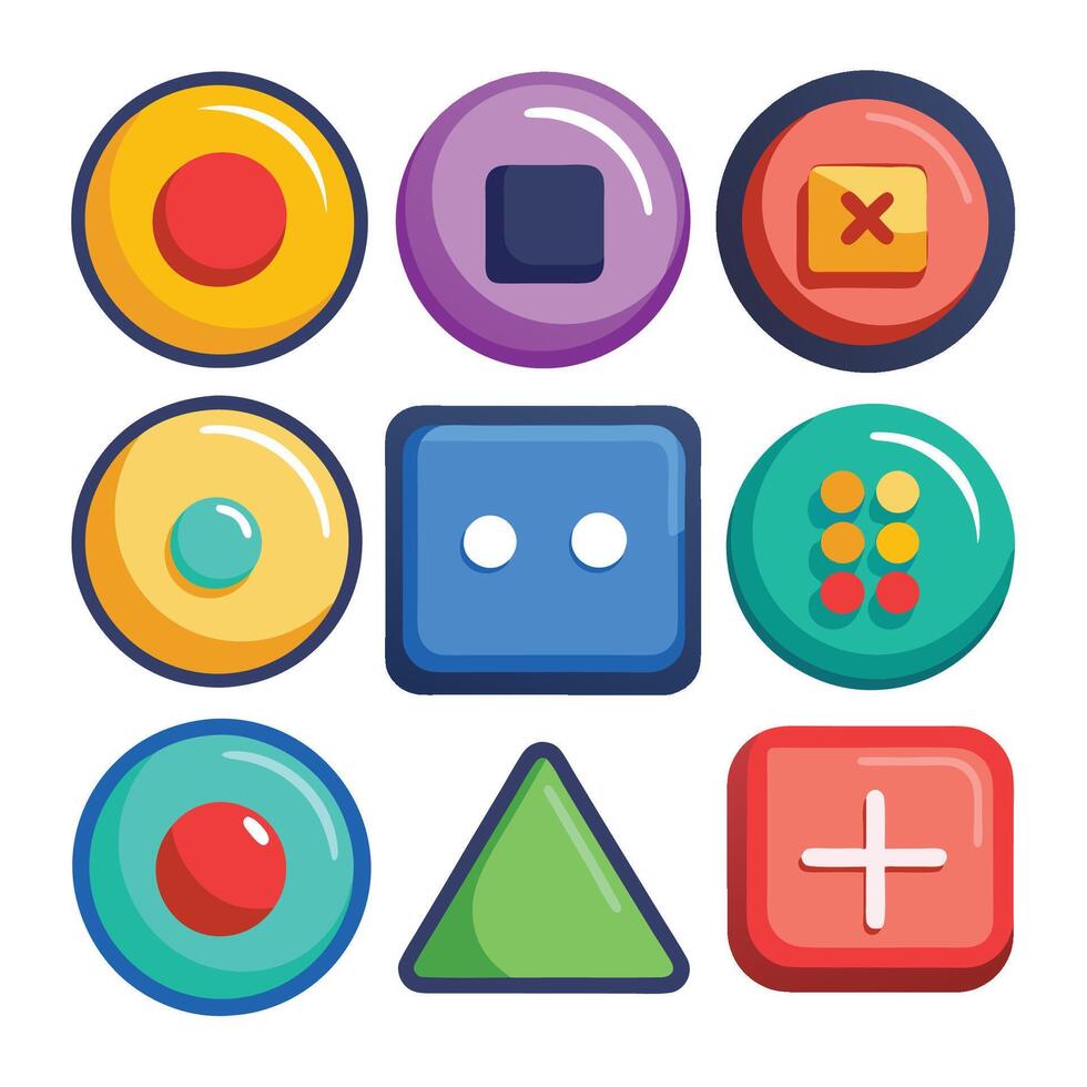 Stylish Web Buttons for Your Site vector