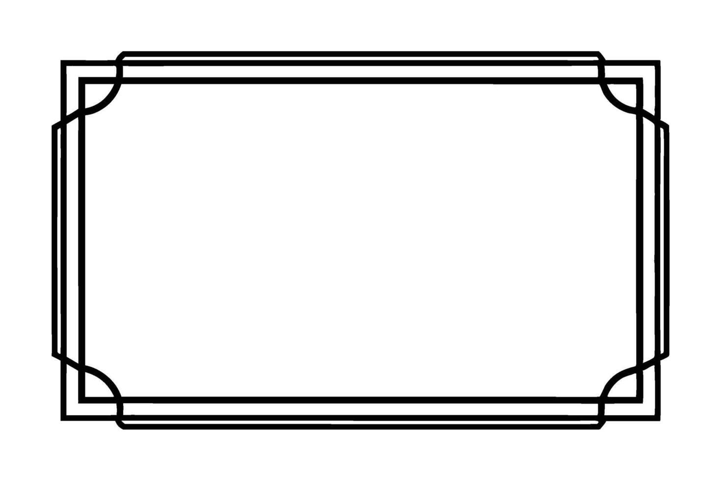 Modern Black and White Wall Frame Against White Backdrop vector