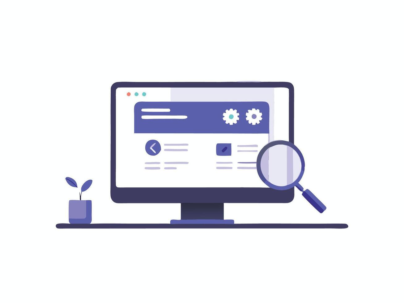 Web Search Browser Interface vector