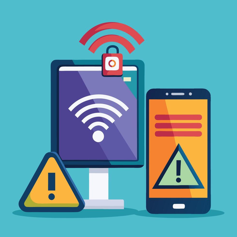 Online Security Graphic for Users vector