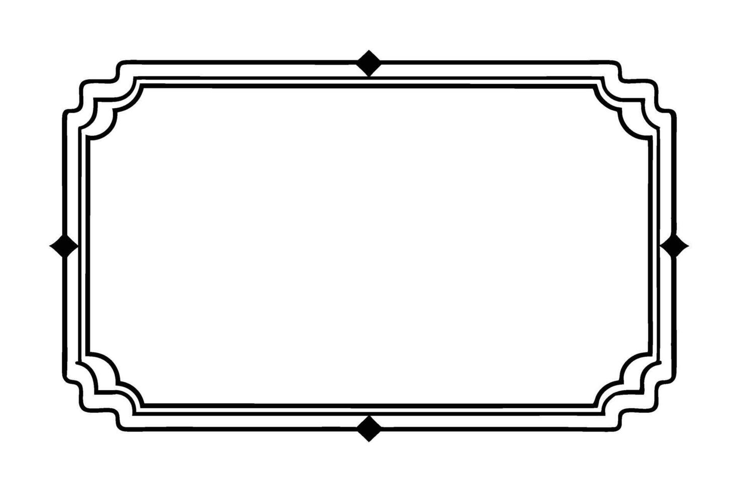 Sophisticated Black and White Picture Frame for White Interiors vector