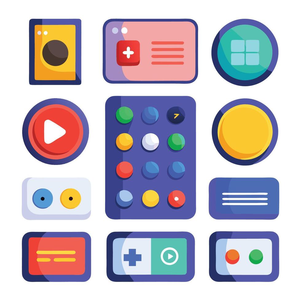 Stylish Web Buttons for Your Site vector