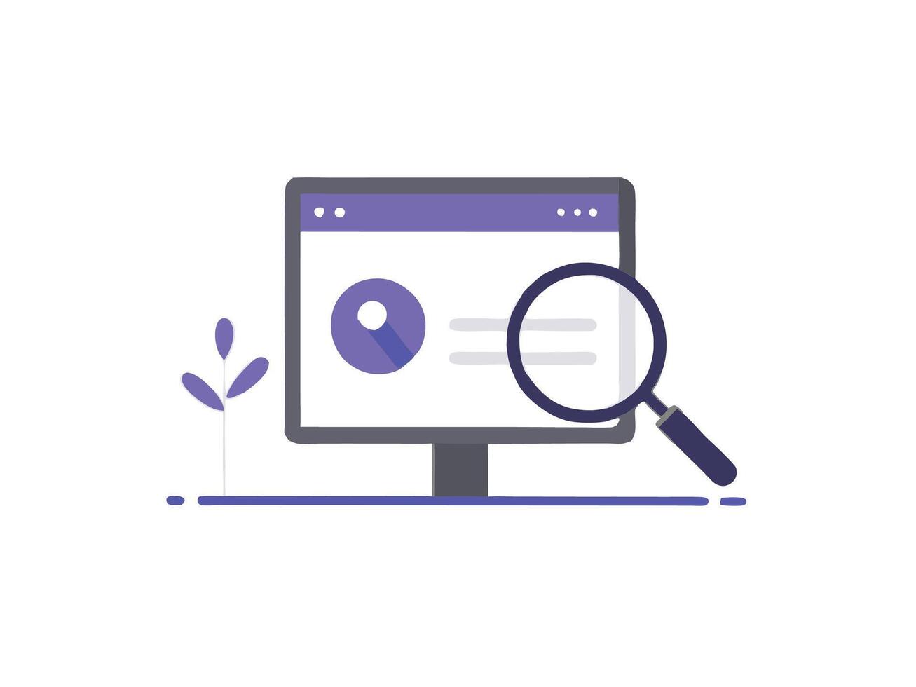 Online Browser Search Interface vector