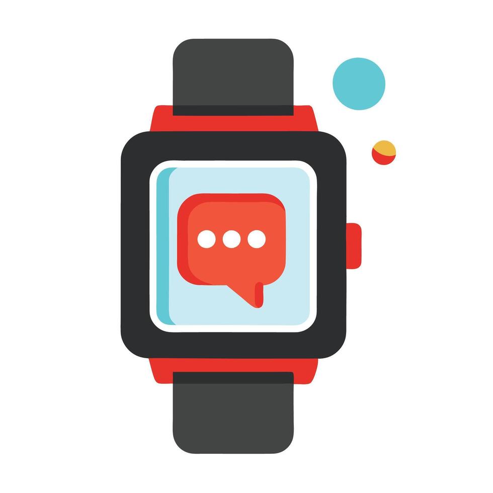 Notification Alert on Smartwatch Illustration vector