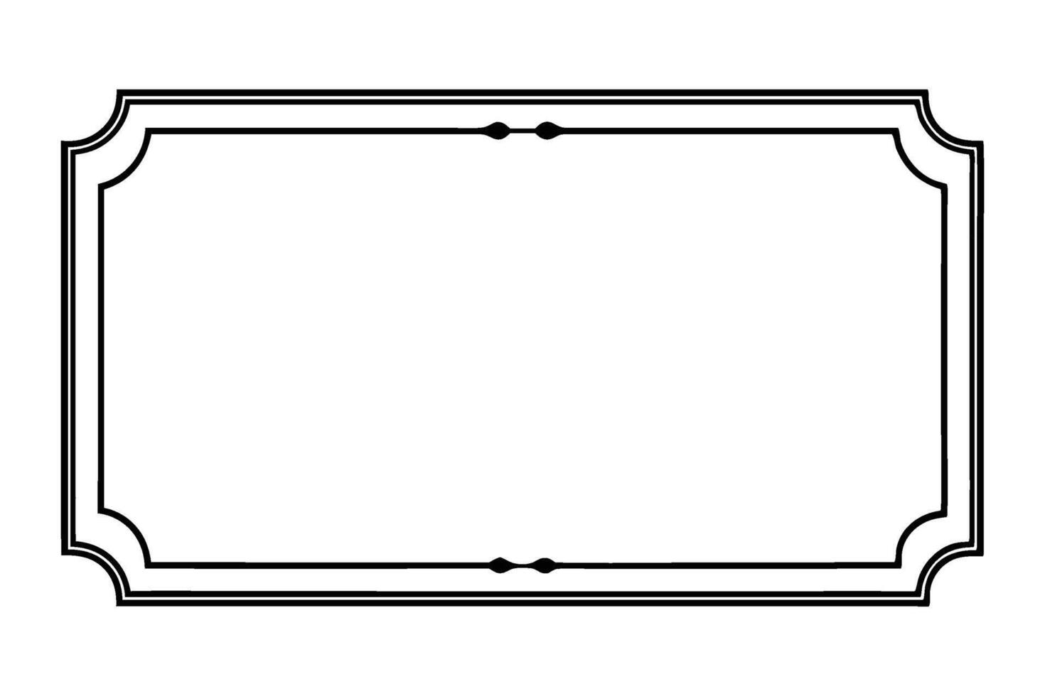 Minimalist Black and White Picture Frame for White Walls vector
