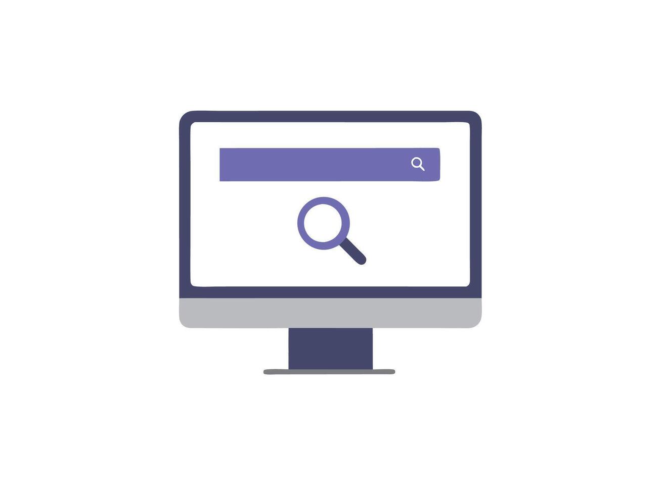 Search Page on Web Browser vector