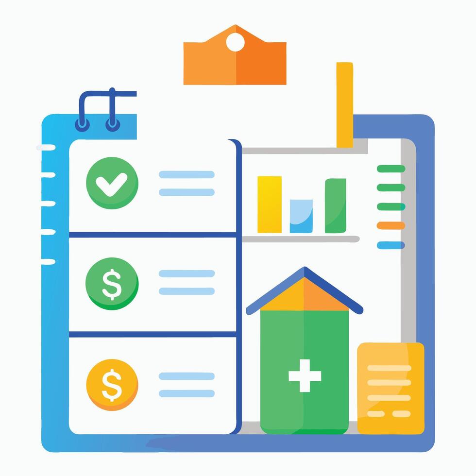 Graphic of Personal Savings and Finance Management vector