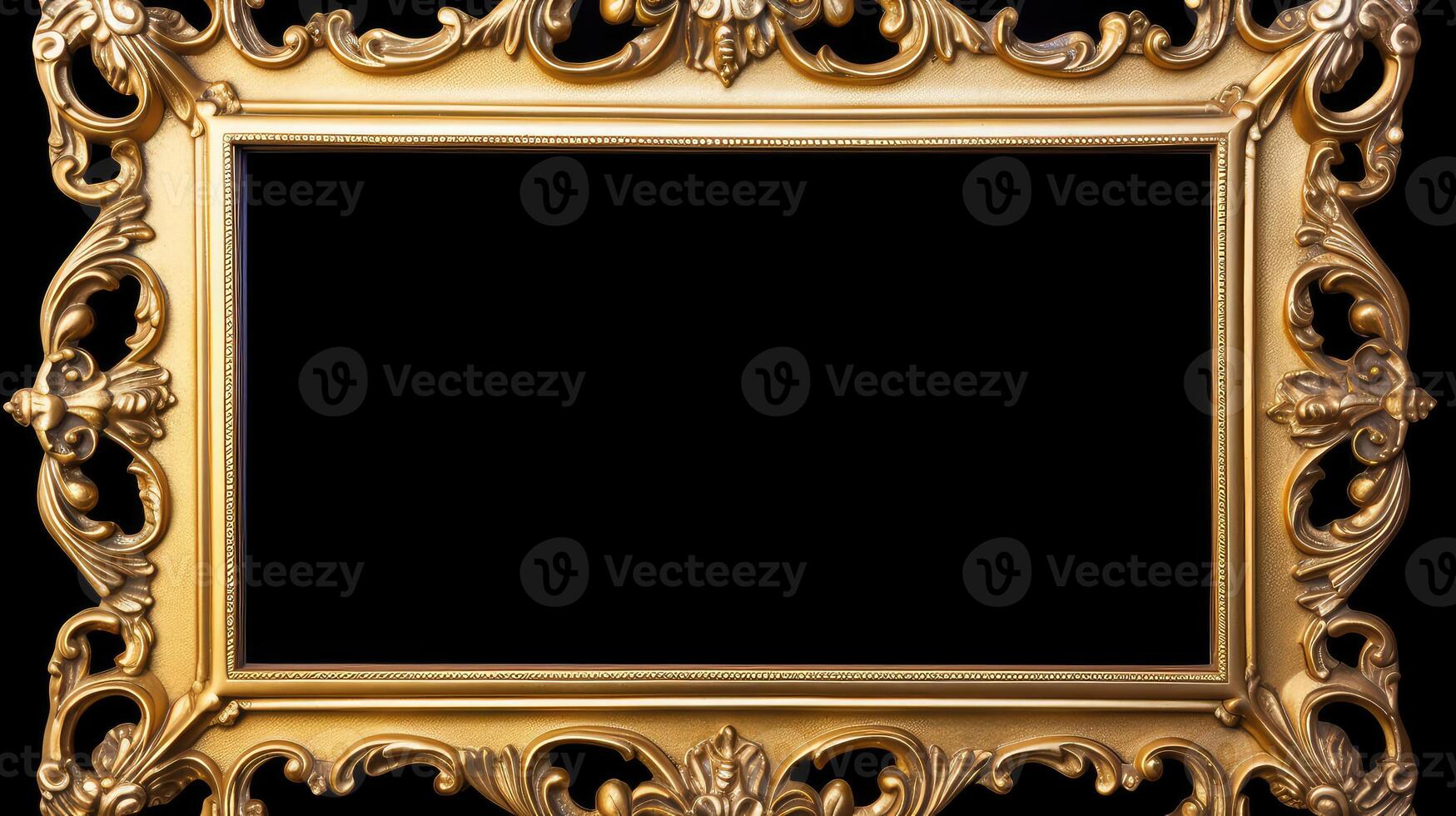 wall empty gold frame photo