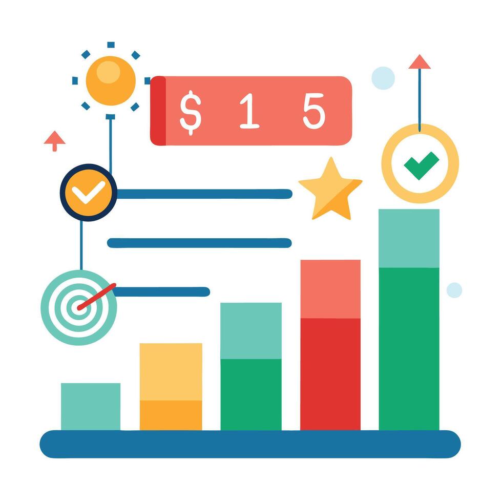 Illustration of Managing Personal Savings vector